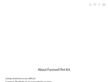 Tablet Screenshot of farewellpetkit.com